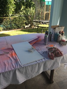 practising spray painting